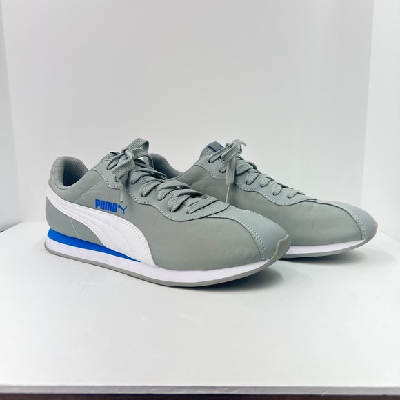 Puma Other - Puma Turin II Mens Sneakers Grey White Blue Low Top SoftFoam Trainers